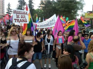 Manifestation de transgenres et travestis argentins