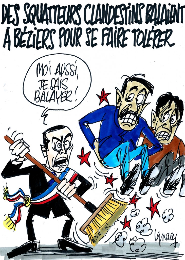 Ignace - Squatteurs qui balaient à Béziers