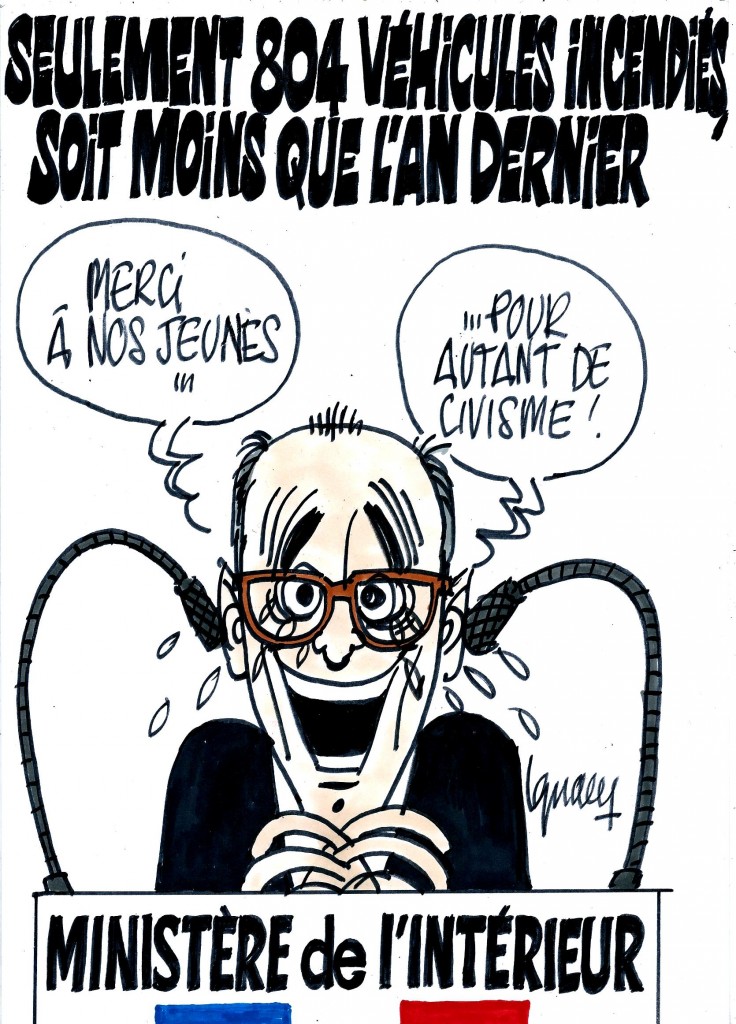 Ignace - Moins de voitures incendiées