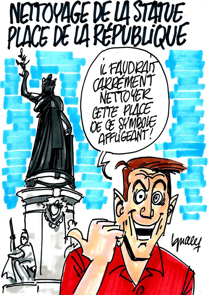 Ignace - Nettoyage, place de la République