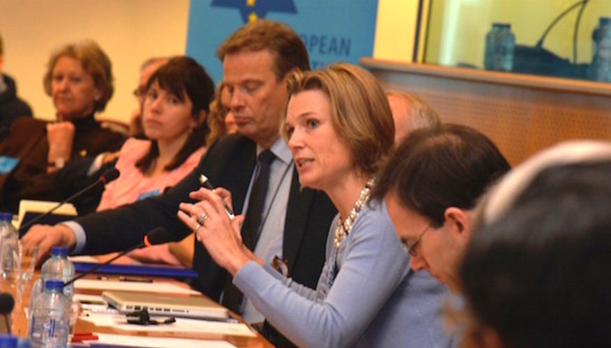 Katharina von Schnurbein à une réunion de l'European Coalition for Israël
