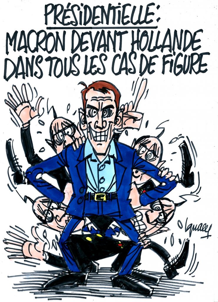 Ignace - Macron devant Hollande