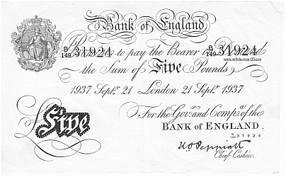 Faux billet de 5 £
