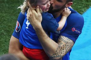 during the UEFA EURO 2016 round of 16 match between France and Republic of Ireland at Stade des Lumieres on June 26, 2016 in Lyon, France.