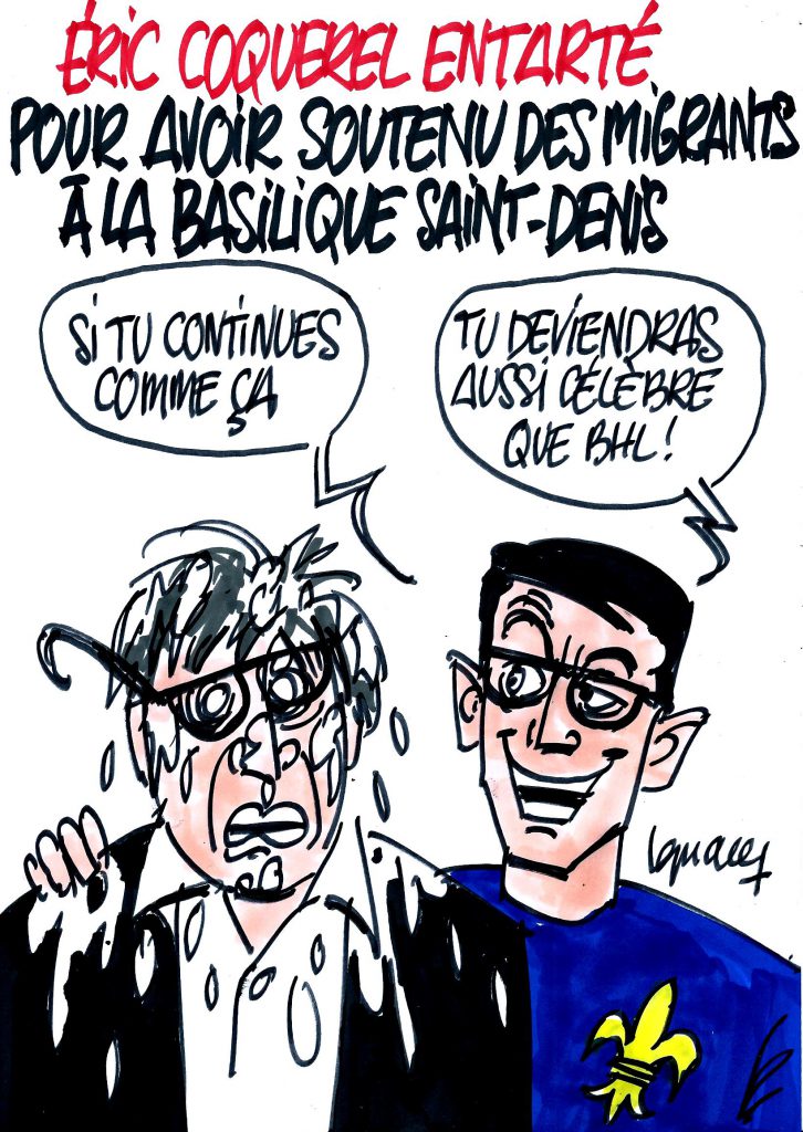 Ignace - Éric Coquerel entarté