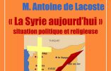 Conférence “La Syrie aujourd’hui” ce 14 novembre à 20h30 à Bailly