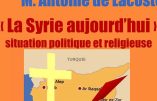 Conférence « La Syrie aujourd’hui » ce 14 novembre à 20h30 à Bailly