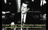 Archives – Le discours de Kennedy évoquant conspiration et sociétés secrètes