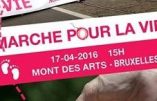 Marche pour la Vie à Bruxelles le 17 avril