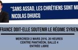 2 mars – conférence « La France doit-elle soutenir le régime syrien ? »