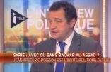 Jean-Frédéric Poisson dit son opposition à l’avortement, réclame l’abrogation du mariage homosexuel et la réouverture d’une représentation française à Damas