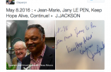 Quand Jesse Jackson dînait avec Jean-Marie Le Pen et son épouse