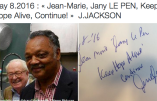 Quand Jesse Jackson dînait avec Jean-Marie Le Pen et son épouse