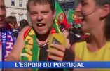 Eurofoot- En direct sur I-Télé, un supporter s’écrie: “Que la France gagne en 2017, que Valls termine en prison et Vive le Roi!” le tout assorti d’une quenelle! (Vidéo)
