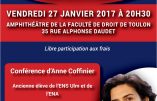27 janvier 2017 à Toulon – Conférence d’Anne Coffinier : “Famille, Etat & éducation”
