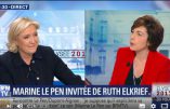 Acharnement de Ruth Elkrief contre Marine Le Pen pour faire la promotion de Macron (28 avril 2017)