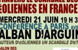 21 juin 2017 à Paris – Conférence sur le scandale des éoliennes en France