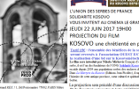 22 juin 2017 à Paris : projection du film « Kosovo, une chrétienté en péril »