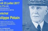 25 juillet 2017 – Cérémonie à L’Ile d’Yeu en mémoire du Maréchal Pétain