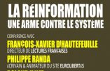 1er mars 2018 à Poitiers – Débat “La réinformation, une arme contre le système”