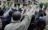 Militanti durante la manifestazione neofascista in programma a Milano, 29 aprile 2014. ANSA/DANIEL DAL ZENNARO