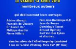 14 avril 2018 à Paris – Séance de dédicaces