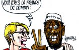 Ignace - Migrants habillés en Jacques Chirac