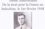 8 & 9 juin 2018 à Sainte Blandine – Hommage au Lieutenant Olivier de Parscau du Plessix mort pour la France en Indochine le 1er février 1948