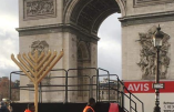 Les Loubavitch installent une menorah devant l’Arc de Triomphe