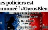 Manifestation des Gyros Bleus, policiers en colère, ce 20 décembre, et appel à fermer les commissariats mercredi