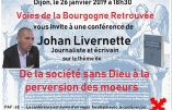26 janvier 2019 à Dijon – Conférence de Johan Livernette