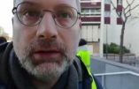 Des gilets jaunes avec Lucien Cerise devant Europe 1