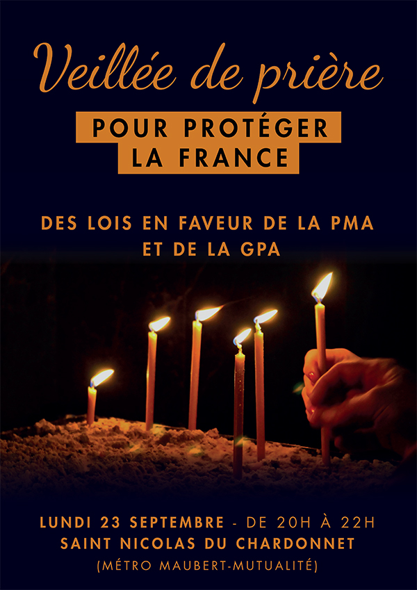 Ce lundi soir à Saint Nicolas du veillée de prière pour