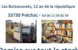 Du 27 au 30 septembre 2019 à Préchac, déstockage chez Livres en famille