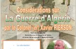 10 octobre 2019 à Marseille – Considérations sur la Guerre d’Algérie (conférence du Colonel Pierson)