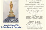 23 & 24 novembre 2019 – Vente de charité de Notre-Dame de Consolation