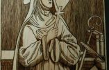 Sainte Hildegarde de Bingen (pyrogravure)