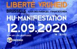 Dictature sanitaire – Manifestation à Bruxelles contre les lois liberticides le 12 septembre 2020