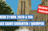 Samedi 21 novembre 2020 à 15h à Quimper – Nous voulons la Messe !