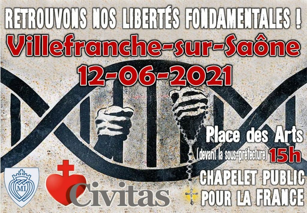 12 juin 2021 à Villefranche-sur-Saône : retrouvons nos libertés fondamentales !