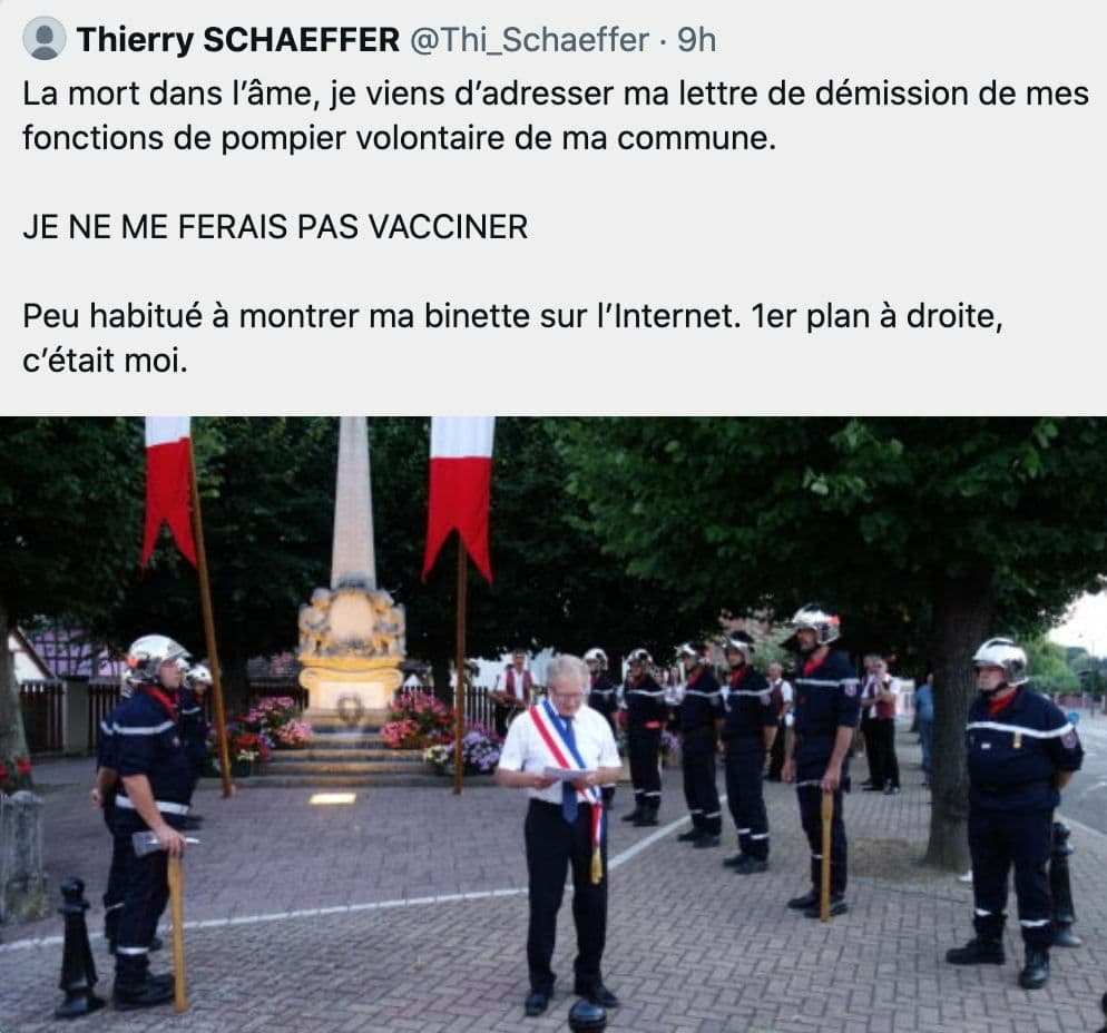 Ces Pompiers Qui Choisissent La Demission Plutot Que La Soumission A La Dictature Sanitaire Et A La Vaccination Obligatoire Medias Presse Info