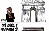 Ignace - Macron et l'Arc de triomphe empaqueté par Christo