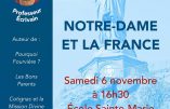 Bretagne – 6 novembre 2021 – Notre-Dame et la France – Conférence d’Elise Humbert