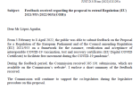 Prolongation du certificat Covid européen ? Rappelez aux députés européens le résultat de la consultation publique organisée par la Commission européenne !