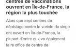 Et voilà la vaccination contre la variole du singe qui démarre en France…