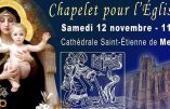 12 novembre 2022 à Metz : chapelet pour l’Eglise