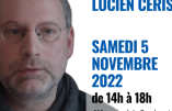 5 novembre 2022 à Paris – Lucien Cerise dédicacera à la Librairie Vincent