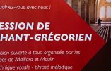 A Riddes, Suisse, session de chant grégorien le 26 novembre 2022