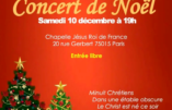 10 décembre 2022 à Paris – Concert de Noël