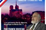 11 février 2023 – Le Professeur Bouscau interviendra à la Journée d’Action Française